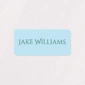 Green and Blue School Clothing Kids' Labels (Design 1)