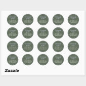 Green and Blue Simple Circle Thank You Ronde Sticker (Vel)