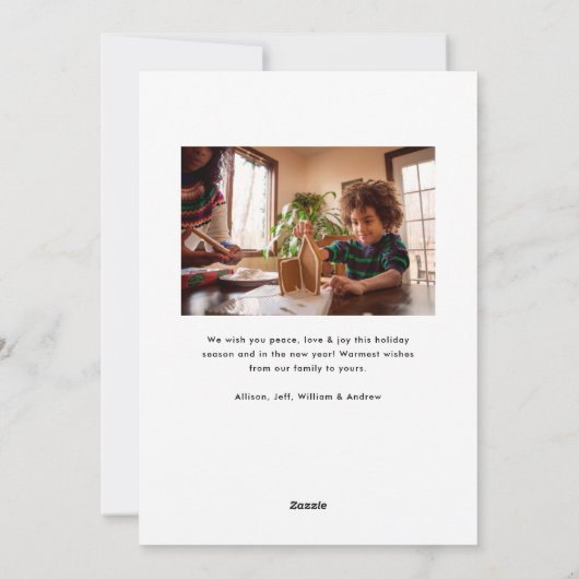 Green and Blue Tartan Pset Merry-kerstfoto Feestdagenkaart (Achterkant)