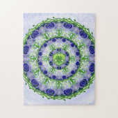 Green and Blue Triple Moon Goddess Mandala Legpuzzel (Verticaal)