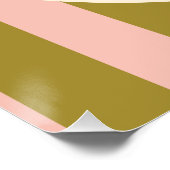 Green and Blush Pink Striped “Drinks Menu” Wedding Perfect Poster (Hoek)