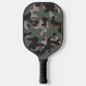 Green and Brown Camouflage Pickleball Paddle (Voorkant)