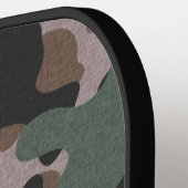 Green and Brown Camouflage Pickleball Paddle (Links Detail)