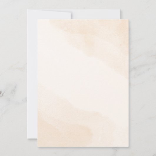 Green and Cream Waterverf Baby shower Uitnodiging (Achterkant)