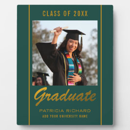 Green and Gold Afstudeerder Photo Afstuderen Keepo Fotoplaat