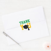 Green and Gold Afstuderen Hartelijk dank Vierkante Sticker (Envelop)