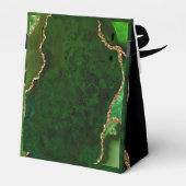 Green and Gold Agate Birthday Hartelijk dank Bedankdoosjes (Achterkant)