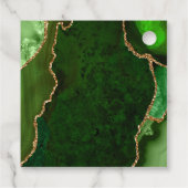 Green and Gold Agate Birthday Hartelijk dank Bedankjes Labels (Achterkant)