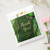 Green and Gold Agate Birthday Hartelijk dank Bedankzakje (Gezegeld)