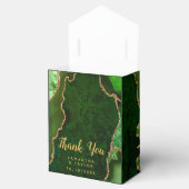 Green and Gold Agate Wedding Bedankt Bedankdoosjes (Geopend)