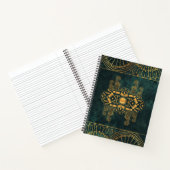 Green and Gold Art Deco Notitieboek (Binnen)