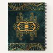 Green and Gold Art Deco Notitieboek (Achterkant)