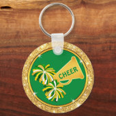Green and Gold, Cheer Goodie Bag Stuffers, Cheer Sleutelhanger (Achterkant)
