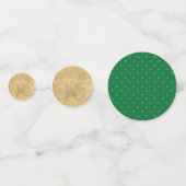 Green and Gold Christmas Party Confetti (Voorkanten)