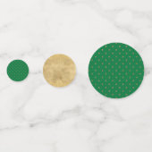 Green and Gold Christmas Party Confetti (Achterkanten)