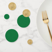 Green and Gold Christmas Party Confetti (Groep)