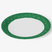 Green and Gold Christmas Party Papieren Bordje (Gekanteld)