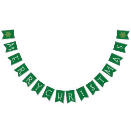 Green and Gold Christmas  Vlaggetjes