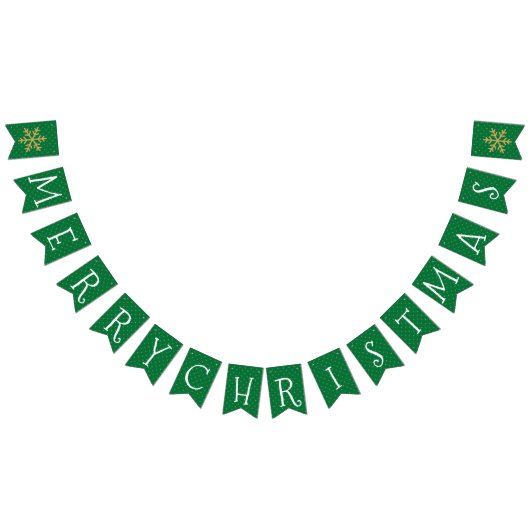 Green and Gold Christmas  Vlaggetjes (Alle)