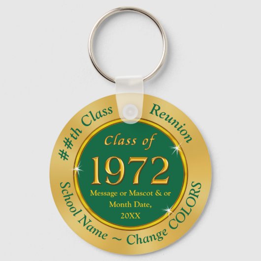 Green and Gold, Class of 1972, Party Favors Sleutelhanger (Voorkant)