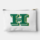 Green and Gold College Style Initial Monogram Etui (Achterkant)