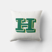 Green and Gold College Style Initial Monogram Kussen (Achterkant)