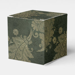 Green and Gold  Damask Bedankdoosjes