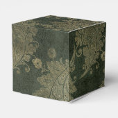 Green and Gold  Damask Bedankdoosjes (Achterkant)