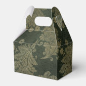 Green and Gold Damask Bedankdoosjes (Voorkant Zijde)