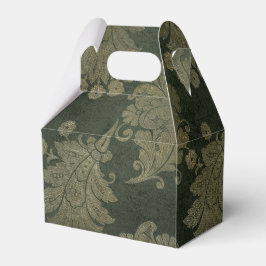 Green and Gold  Damask Bedankdoosjes