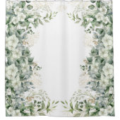 Green And Gold Floral Nature-Inspired Douchegordijn (Voorkant)