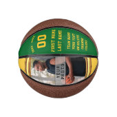 Green and Gold, Foto, Custom Mini Basketball, Basketbal (Voorkant)