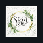 Green and Gold Glitter Sweet 18th Birthday Party Servet<br><div class="desc">Ik hoop dat je van deze groene groene groene groene bladeren en gouden glitter geometrische cirkel met groene alcoholbelletjes zult genieten.</div>