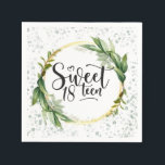 Green and Gold Glitter Sweet 18th Birthday Party Servet<br><div class="desc">Ik hoop dat je van deze groene groene groene groene bladeren en gouden glitter geometrische cirkel met groene alcoholbelletjes zult genieten.</div>