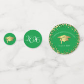 Green and Gold Graduation Confetti (Achterkanten)