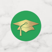 Green and Gold Graduation Confetti (Kleine voorkant)