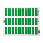 Green and Gold Graduation Return Address Etiket (Full Sheet)