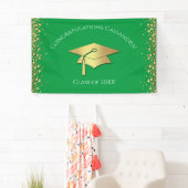 Green and Gold Graduation Spandoek (Insitu)