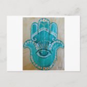Green and Gold Hamsa Briefkaart (Voorkant)