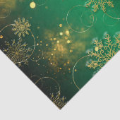 Green and Gold KerstWinter Wonderland Tissuepapier (Detail)