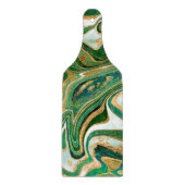 Green and gold liquid marble abstract snijplank (Voorkant)