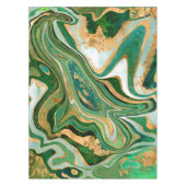 Green and gold liquid marble abstract tafelkleed (Voorkant)