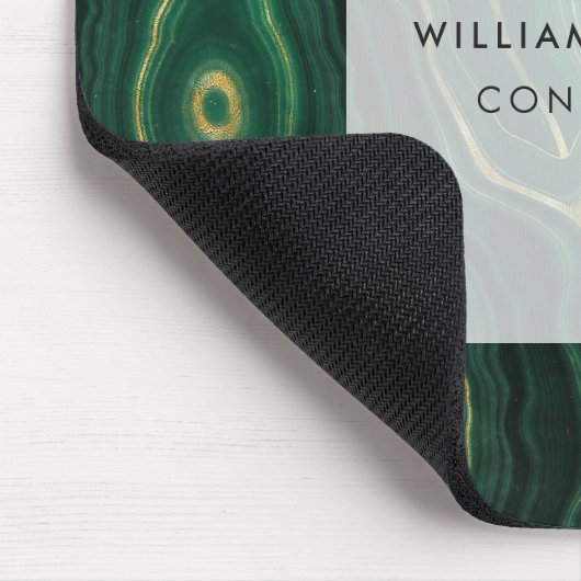 Green and Gold Malachite Marble Stone Muismat (Hoek)