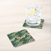 Green and gold marble design coasters kartonnen onderzetters (Insitu)