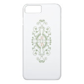 Green and Gold Monogram iPhone Case (Achterkant)