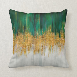 Green and gold motion abstract kussen