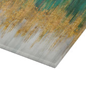 Green and gold motion abstract snijplank (Hoek)