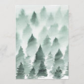 Green and Gold Mountain Wedding Advice Kaart (Achterkant)