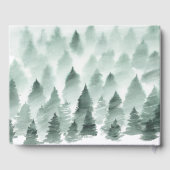 Green and Gold Mountain Wedding Gastenboek (Achterkant)