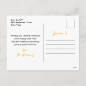 Green and Gold Ornaments Merry Christmas Feestdagenkaart (Achterkant)